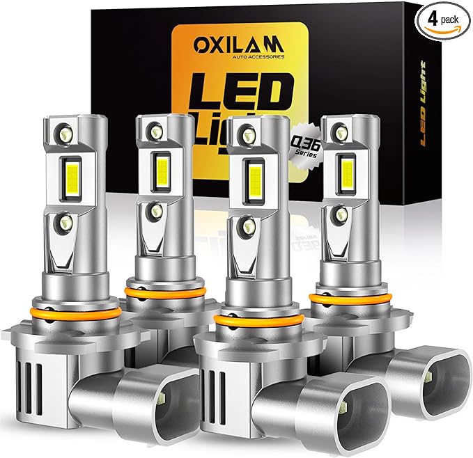 OXILAM Upgraded 9005 9006 LED Bulbs Combo