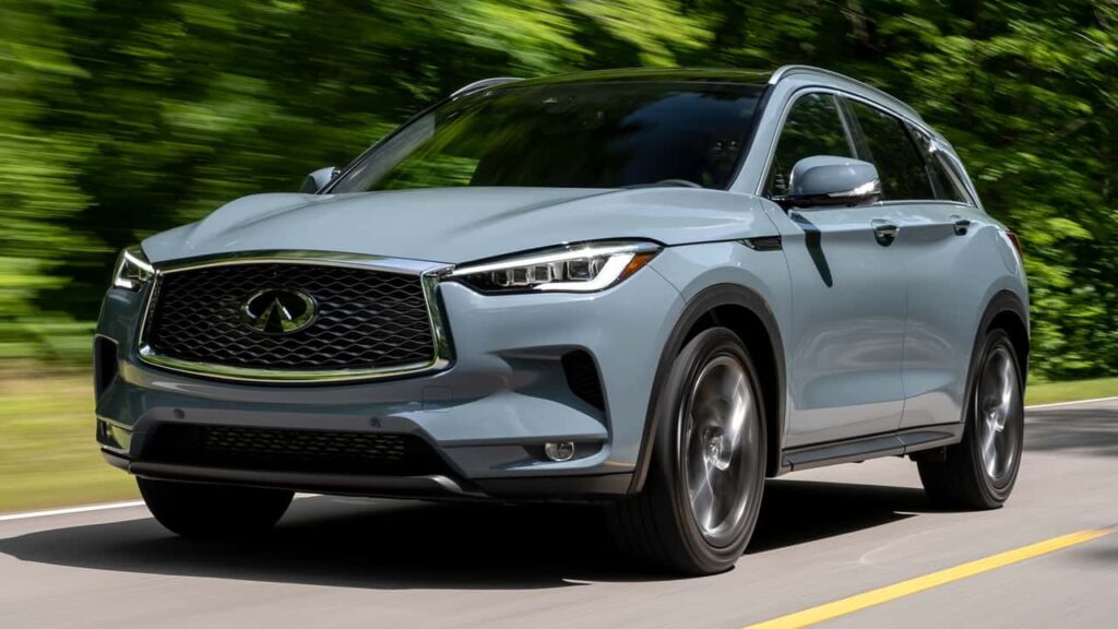 2024 infiniti qx50 front 3 4 Top Best Small Luxury Suvs 2024: Compact Elegance and Performance