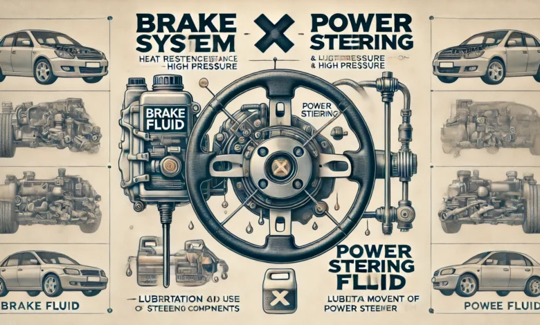 can you put brake fluid in power steering